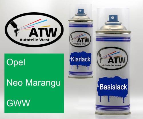 Opel, Neo Marangu, GWW: 400ml Sprühdose + 400ml Klarlack - Set, von ATW Autoteile West.